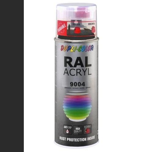 Dupli-Color Ral Acryl Ral 9004 Signaal zwart Hoogglans 400, Doe-het-zelf en Verbouw, Verf, Beits en Lak, Nieuw, Ophalen of Verzenden