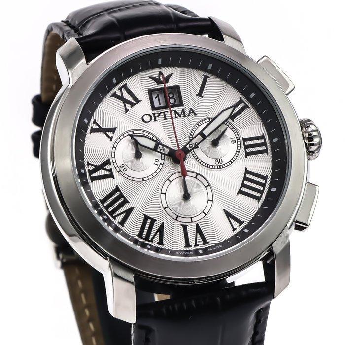 Optima - Swiss Chronograph - OSC392-SL-1A - Zonder, Sieraden, Tassen en Uiterlijk, Horloges | Heren