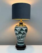 Tafellamp - Porselein, Hout