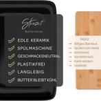 Botervloot met deksel - Keramiek - Zwart - Steinzeit, Huis en Inrichting, Keuken | Servies, Verzenden, Zo goed als nieuw