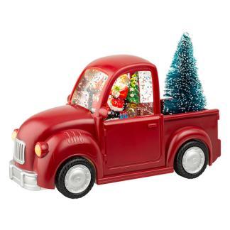 Kerstlantaarn auto met kerstman | Lumineo | 14 cm, Diversen, Kerst, Nieuw, Verzenden