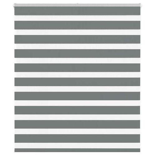 vidaXL Zebra rolgordijn 130x100 cm stofbreedte 125,9 cm, Huis en Inrichting, Stoffering | Gordijnen en Lamellen, Grijs, Nieuw