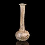 Oud-Romeins Glazen fles - Unguentarium - Parfumflesje, Antiek en Kunst