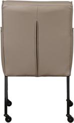 Set van 4 Taupe leren moderne eetkamerstoelen - Toledo Leer, Huis en Inrichting, Stoelen, Overige kleuren, Nieuw, Leer, Ophalen of Verzenden