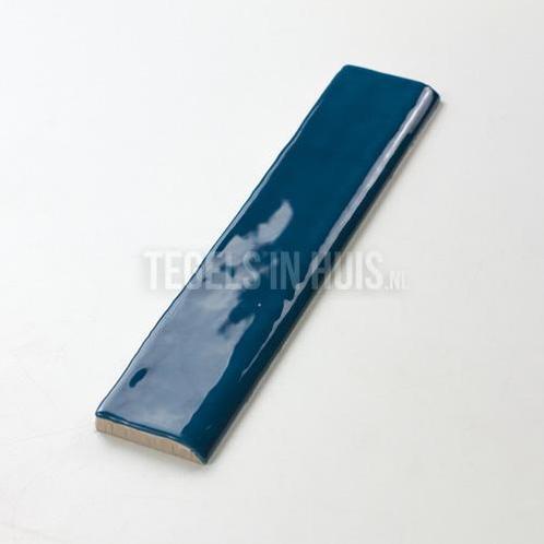 Eindstrip handvorm 5x25 atlantic blauw bullnose, Doe-het-zelf en Verbouw, Tegels, Nieuw, 10 m² of meer, Keramiek, Ophalen of Verzenden