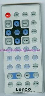 Afstandsbediening Lenco dvp-701, Audio, Tv en Foto, Afstandsbedieningen, Ophalen of Verzenden, Nieuw, Origineel