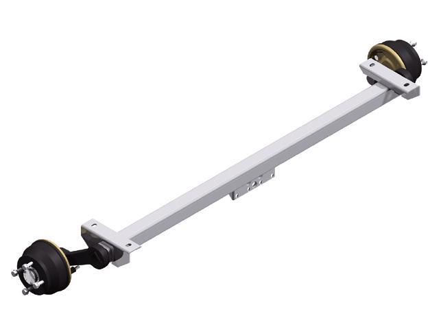 Torsie as geremd KNOTT padmaat 1200mm / flens 1650mm, Auto diversen, Aanhangwagen-onderdelen, Nieuw, Ophalen of Verzenden