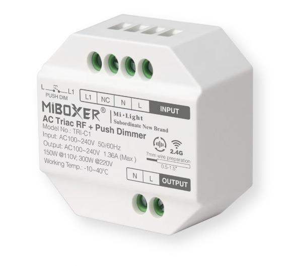 Dimmer Module AC Triac RF+Push MiBoxer, Hobby en Vrije tijd, Elektronica-componenten, Nieuw, Ophalen of Verzenden