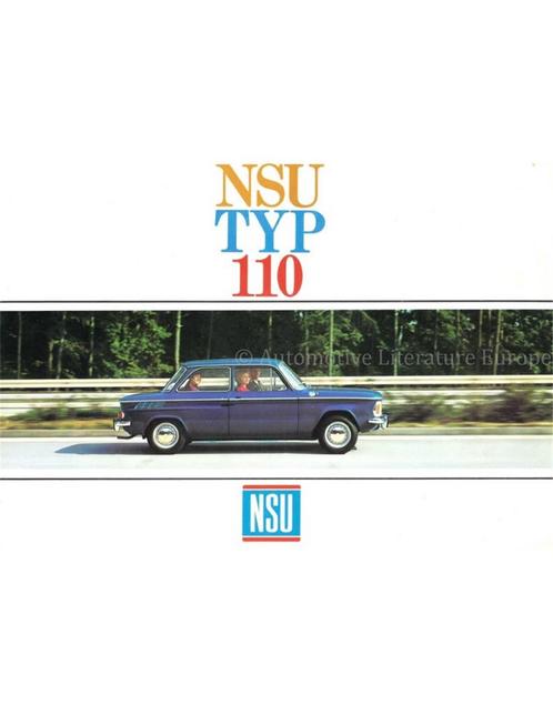 1968 NSU TYP 110 BROCHURE DUITS, Boeken, Auto's | Folders en Tijdschriften