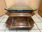 Salontafel - Unieke zware eiken Luikse bijzettafel met 2cm, Antiek en Kunst