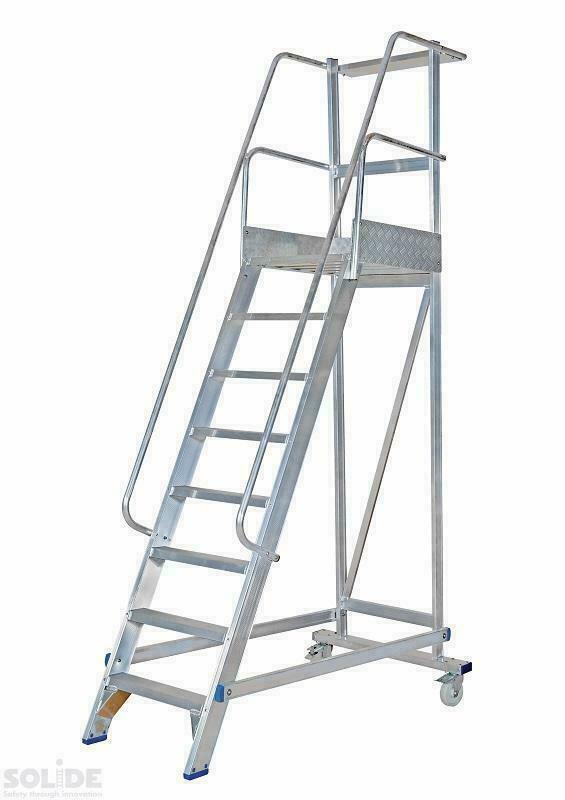 SOLIDE | Mobiel Bordestrap | Keuze uit 4-10 en 12 treden, Doe-het-zelf en Verbouw, Ladders en Trappen, Trap, Nieuw, Minder dan 2 meter