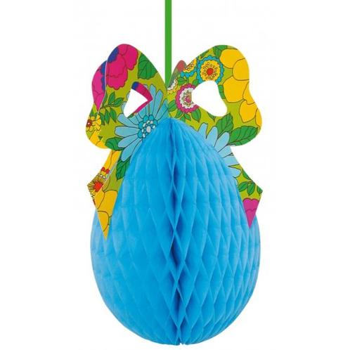 Grote paasei decoratie crepepapier 30 cm - Paasdecoratie, Hobby en Vrije tijd, Feestartikelen, Ophalen of Verzenden