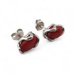 Koraal - Zilver - Oorbellen - Italiaans ambacht