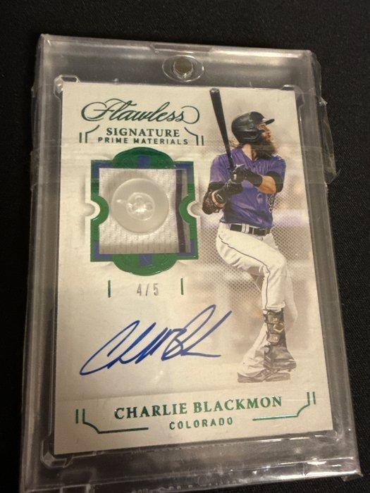 2022 Panini Flawless Charlie Blackmon Memorabilia kaart,, Verzamelen, Stickers