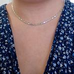 Bicolor gouden Figaro ketting | 43 cm (schakel ketting), Sieraden, Tassen en Uiterlijk, Kettingen, Ophalen of Verzenden, Gebruikt