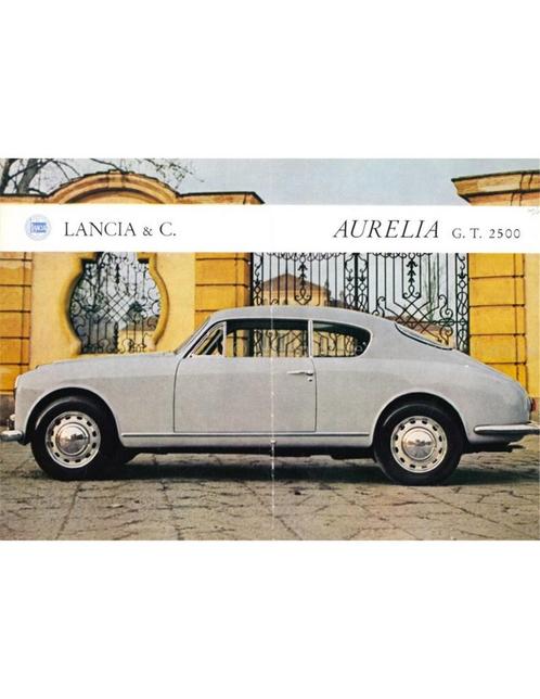 1958 LANCIA AURELIA GT 2500 LEAFLET ENGLISH, Boeken, Auto's | Folders en Tijdschriften