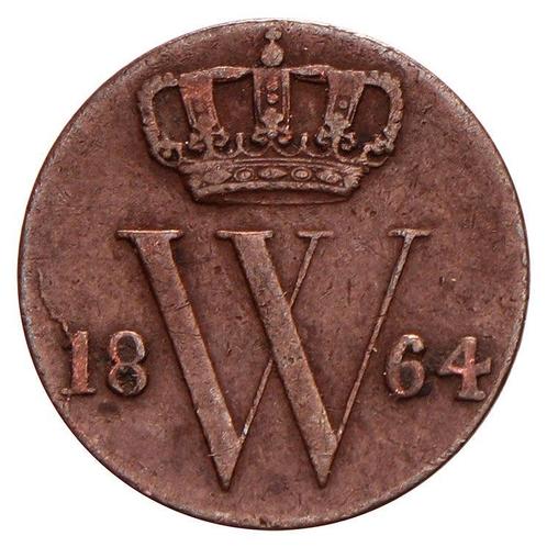 ½ Cent 1850-1873 Willem III ZFr, Postzegels en Munten, Munten | Nederland, Verzenden