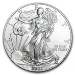 American Eagle 1 oz 2002 (10.539.026 oplage), Postzegels en Munten, Munten | Amerika, Zilver, Losse munt, Verzenden, Midden-Amerika