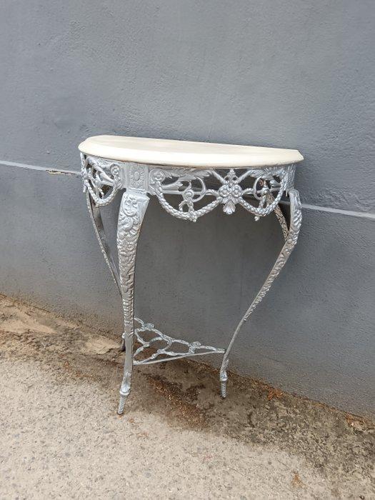 Wandtafel - Legering, Bronzen console met marmeren deksel, Antiek en Kunst, Curiosa en Brocante