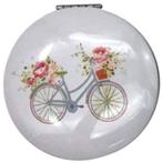 Compact Make Up Spiegeltje Fiets met Bloemen Julie Dodsworth, Huis en Inrichting, Woonaccessoires | Spiegels, Ophalen of Verzenden