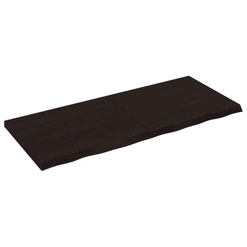 vidaXL Wandschap behandeld massief eikenhout donkerbruin, Huis en Inrichting, Woonaccessoires | Wandplanken en Boekenplanken, Nieuw