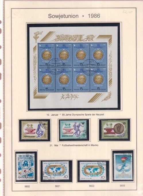 Sovjet-Unie 1986/1991 - Verzameling op zelfgemaakte bladen., Postzegels en Munten, Postzegels | Amerika