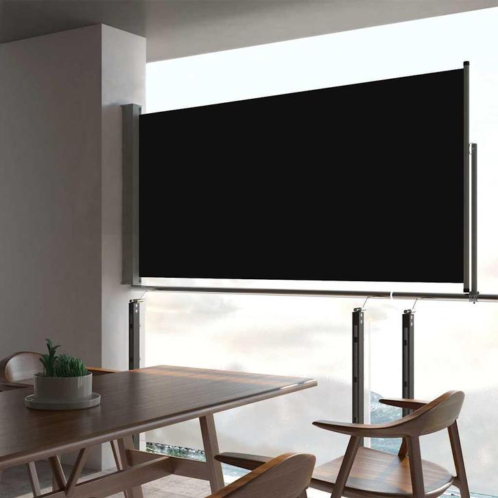 vidaXL Tuinscherm uittrekbaar 80x300 cm zwart, Tuin en Terras, Zonneschermen, Nieuw, Verzenden