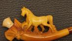 Antica e Rara Pipa Fumasigari Scolpita con Cavallo Scultura, Verzamelen, Rookartikelen, Aanstekers en Luciferdoosjes, Nieuw