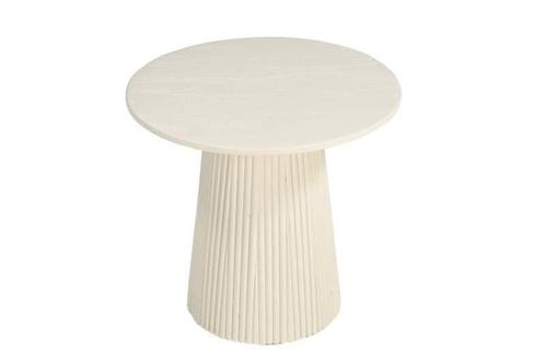 Salontafel Patrice – Rond 50 cm | Crème Wit Mangohout, Huis en Inrichting, Tafels | Salontafels, Ophalen