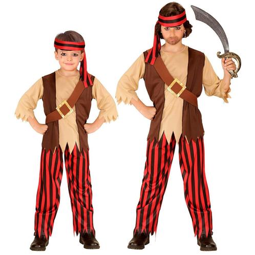 Piraat Kostuum Bruin Rood Jongen, Kinderen en Baby's, Carnavalskleding en Verkleedspullen, Nieuw, Verzenden