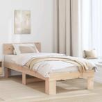 vidaXL Bedframe met hoofdeinde Bruin 75 x 190 cm Massief, Huis en Inrichting, Verzenden, Nieuw, Bruin, Hout