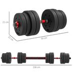 TRUUSK 2 In 1 Halterset 30 Kg Verstelbare Dumbbell & Barbell, Verzenden, Nieuw