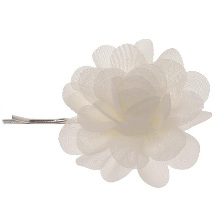 Schuifspeldje bloem ivoor NIEUW, Sieraden, Tassen en Uiterlijk, Kindersieraden, Wit, Nieuw, Ophalen of Verzenden