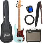 Fazley Sunset Series Piranha 5 Sky Blue basgitaar starterset, Muziek en Instrumenten, Snaarinstrumenten | Gitaren | Bas, Verzenden