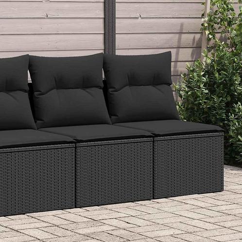 vidaXL 2-delige Loungeset met kussens poly rattan acacia, Tuin en Terras, Tuinsets en Loungesets, Loungeset, Nieuw, Rotan, Verzenden
