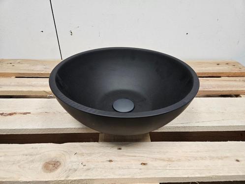 Waskom Arcqua Prince Opbouw 38 x 14 cm Rond Mat Zwart, Huis en Inrichting, Badkamer | Badkamermeubels, Nieuw, Ophalen of Verzenden