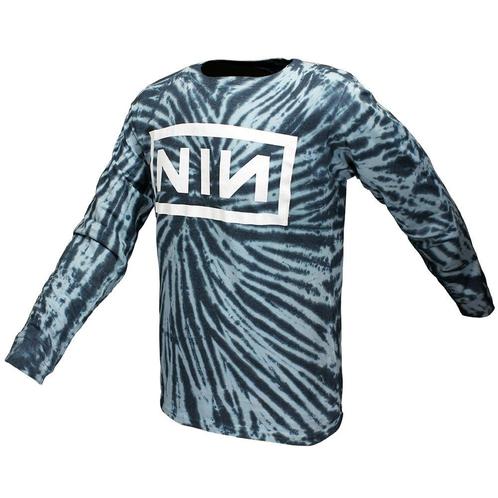 Nine Inch Nails Logo Dip Dye Longsleeve T-Shirt - Officiële, Kleding | Heren, T-shirts, Verzenden