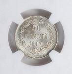 Finland. 50 Pennia 1917 - NGC MS66, Postzegels en Munten