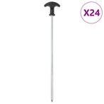 vidaXL Tentharingen 24 st Ø7 mm 30 cm gegalvaniseerd staal, Verzenden, Nieuw