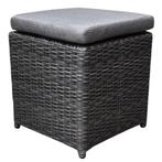 Hanoi voetenbank 38x38xH38 cm antraciet, Tuin en Terras, Ophalen of Verzenden, Nieuw