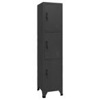 vidaXL Lockerkast 38x45x180 cm staal antracietkleurig, Huis en Inrichting, Kasten | Lockerkasten, Verzenden, Nieuw