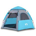 Kampeertent 4-persoons snelontgrendeling blauw (Partytenten), Caravans en Kamperen, Kampeeraccessoires, Verzenden, Nieuw