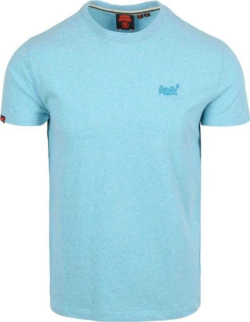 Superdry Classic T-Shirt Melange Lichtblauw maat M Heren, Kleding | Heren, T-shirts, Nieuw, Maat 48/50 (M), Verzenden