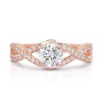 - 0.91 Total carat Weight Diamonds - - Ring Roségoud Diamant