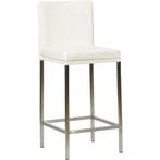 Leren barkruk Break laag - Toledo Purewhite (wit) - Poten, Huis en Inrichting, Barkrukken, Nieuw, Leer, Ophalen of Verzenden, 90 cm of meer