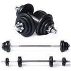 Tunturi Halter en Dumbellset l Totaal 20 kg l 3 stangen, Sport en Fitness, Fitnessmaterialen, Verzenden, Nieuw, Halterset