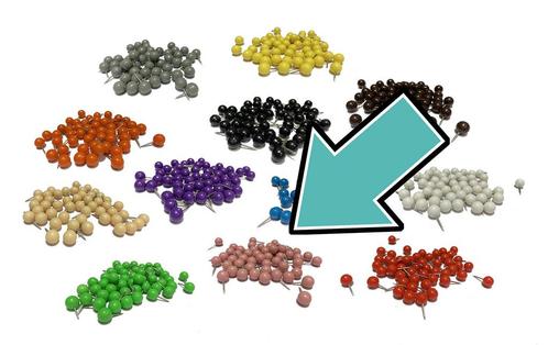 Set punaises met bolle kop in doosje (roze, 50 stuks), Doe-het-zelf en Verbouw, Gereedschap | Handgereedschap, Nieuw, Ophalen of Verzenden