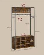 Industriële Kapstok met Schoenenbank – 4-in-1 Opbergrek, Verzenden, Nieuw