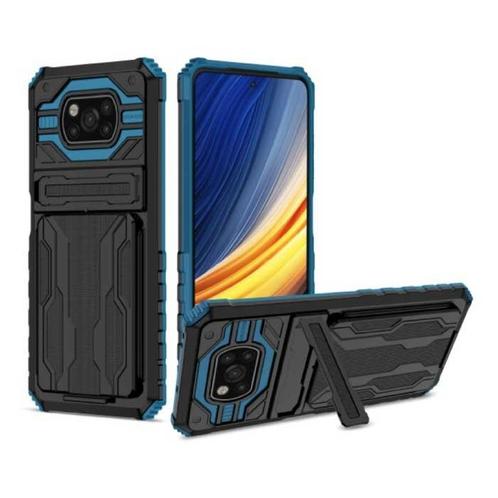 Xiaomi Poco M3 - Armor Card Slot Hoesje met Kickstand -, Telecommunicatie, Mobiele telefoons | Hoesjes en Frontjes | Overige merken