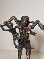 sculptuur, Clown met kind - 14.3 cm - Brons, Antiek en Kunst